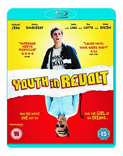 Youth in Revolt" Blu-ray cover with a teen in two contrasting poses.