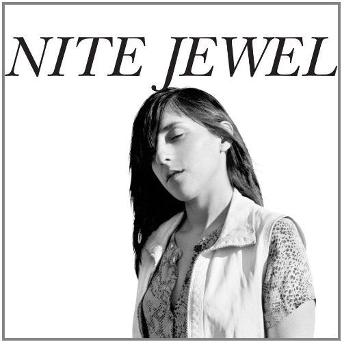 Black vinyl record with a label, in a sleeve, titled "Nite Jewel - It Goes Through Your Head".