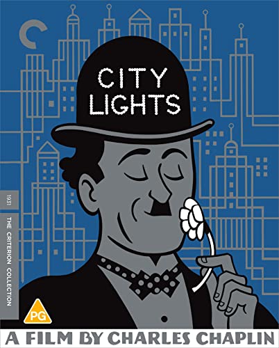 Blu-ray case for City Lights featuring Charlie Chaplin and Criterion Collection branding.