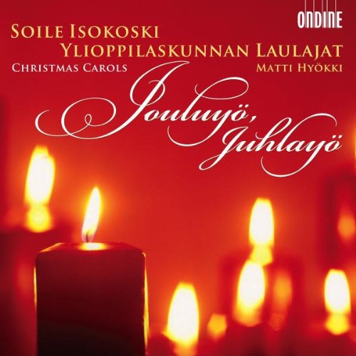 "CD cover with lit candles on a red background, featuring white and gold text."