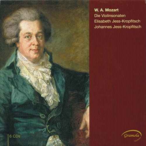 CD cover featuring a portrait of Mozart and text: "Die Violinsonaten.