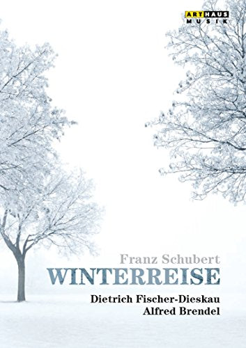 DVD cover for "Winterreise" featuring a snowy, bare tree landscape.
