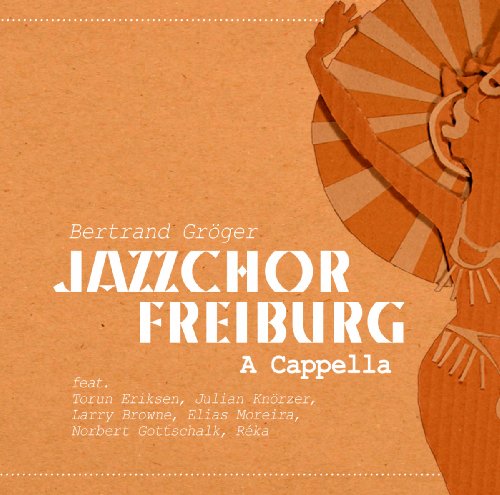 "Orange album cover with white text and a cut-out design of a person."