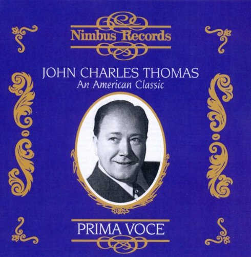 CD cover with a black-and-white portrait of John Charles Thomas on a blue background.