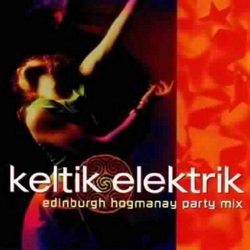 "Keltik Elektrik" CD cover with a dancer and Celtic-inspired design, red and black background.
