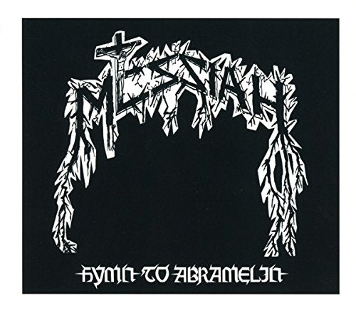 Black CD cover with white text, cross, and ornate, jagged archway.