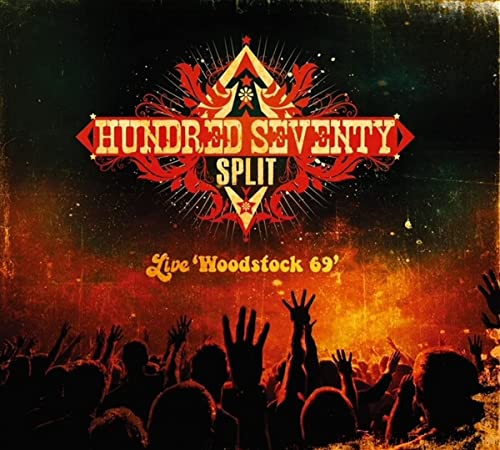 CD cover for "Hundred Seventy Split - Live 'Woodstock69'" with a crowd.