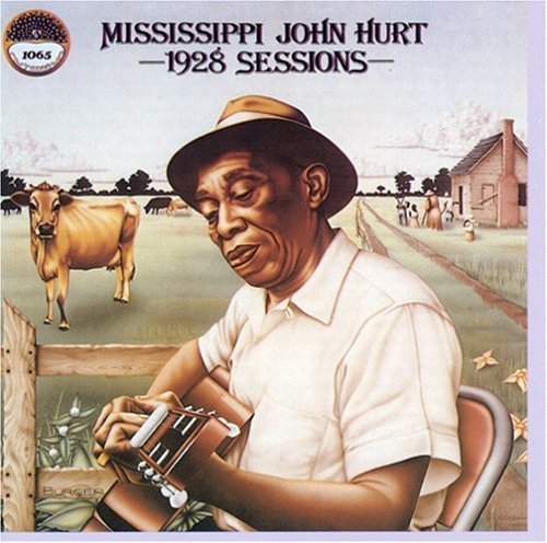 "CD cover featuring a man playing guitar in a rural landscape."