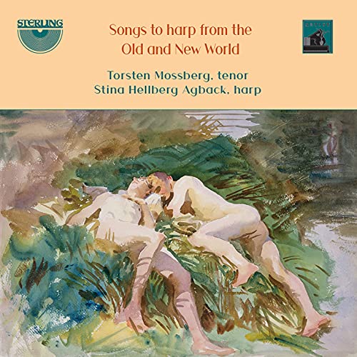"CD cover with watercolor image of reclining nude figures and beige header."