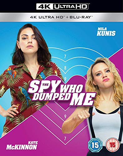 Blu-ray cover for “The Spy Who Dumped Me” featuring Mila Kunis and Kate McKinnon.
