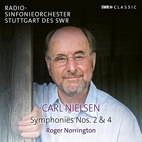 CD cover featuring portrait of composer Carl Nielsen and conductor Roger Norrington.