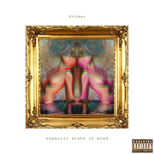 CD cover with mirrored, abstract figures in a gold ornate frame.