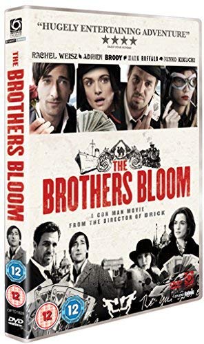 DVD cover for "The Brothers Bloom" featuring cast portraits and imagery.