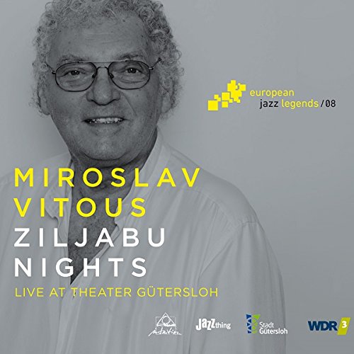 "CD cover with a black-and-white photo of Miroslav Vitous and text."