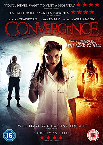 Convergence" DVD cover: nurse with gun, men in background, horror theme.