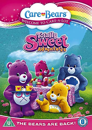 Care Bears DVD cover featuring four bears at a tea party.