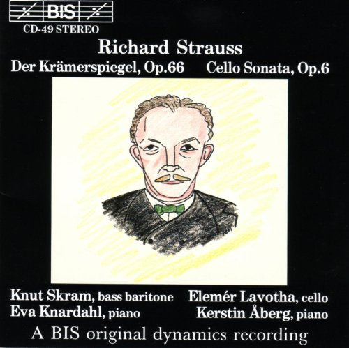 CD cover featuring a portrait of composer Richard Strauss and performer names.