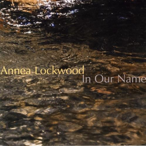 CD cover with abstract water reflections and text “In Our Name”.