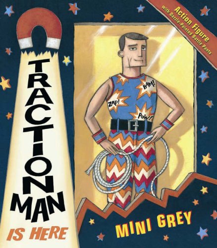 "Book cover featuring a cartoon man in a superhero costume with a rope."