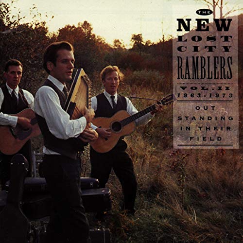 CD cover: three musicians with instruments in a field.