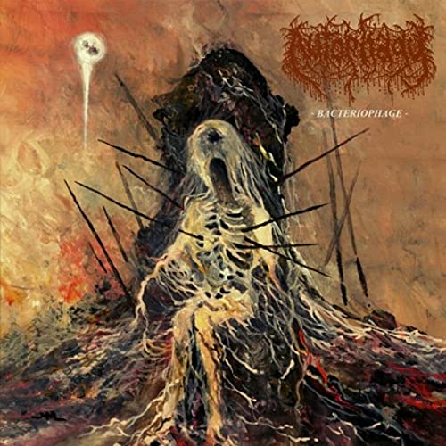 CD cover: distorted, nightmarish figure amidst abstract, textured orange and brown tones.