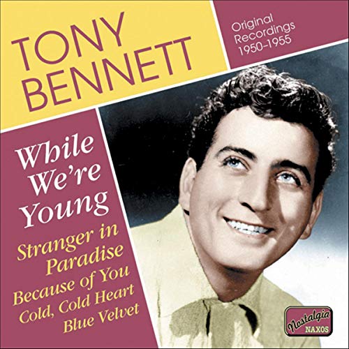 CD cover for Tony Bennett’s “While We’re Young” featuring a portrait.
