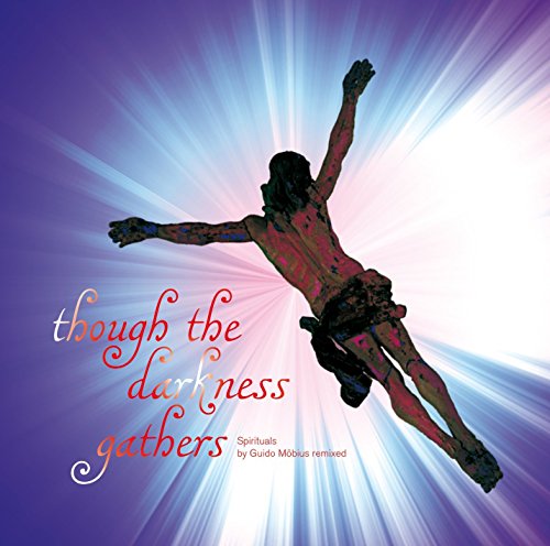 "Album cover with crucified Jesus silhouette against purple and white rays, red text."