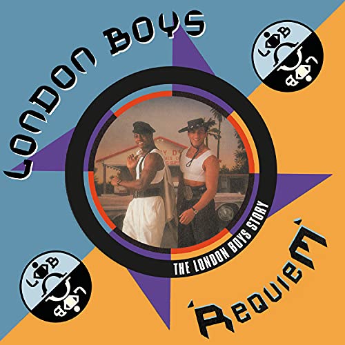 Album cover for "Requiem" by London Boys, featuring two men in a vintage photo.