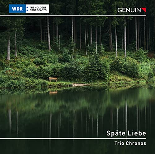 CD cover with a forest landscape reflected in a still lake.