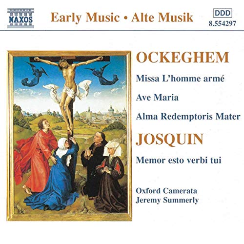 CD cover depicting a 15th-century crucifixion painting and text listing composers.