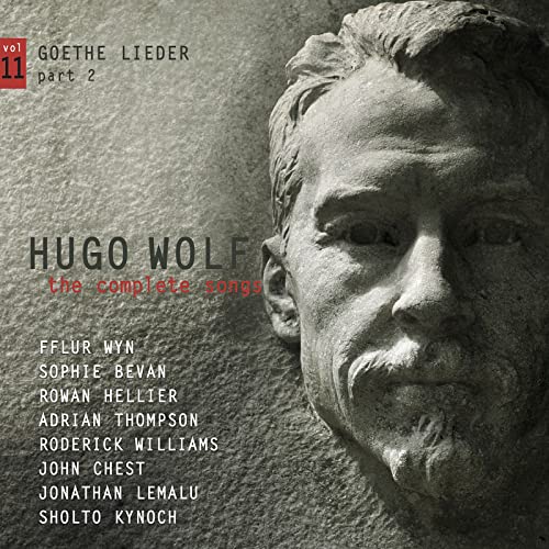 CD cover for Hugo Wolf's "WOLF: COMPLETE SONGS, VOL.11" featuring a bust.