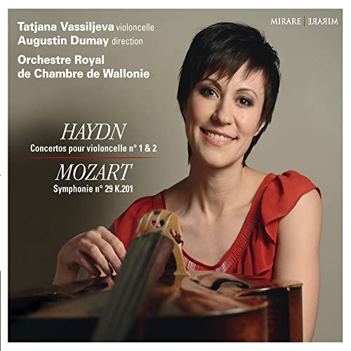 CD cover featuring cellist Tatjana Vassiljeva and musical composers’ names.