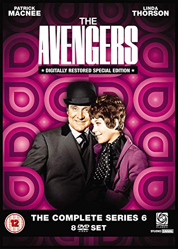 DVD cover for "The Avengers" Series 6, featuring Patrick Macnee and Linda Thorson.