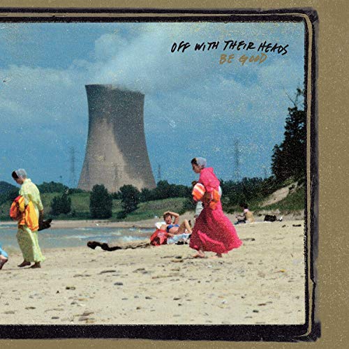 CD cover: people on a beach with a cooling tower in background.