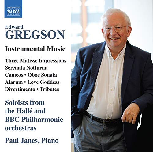 CD cover featuring composer Edward Gregson’s portrait and track listing.
