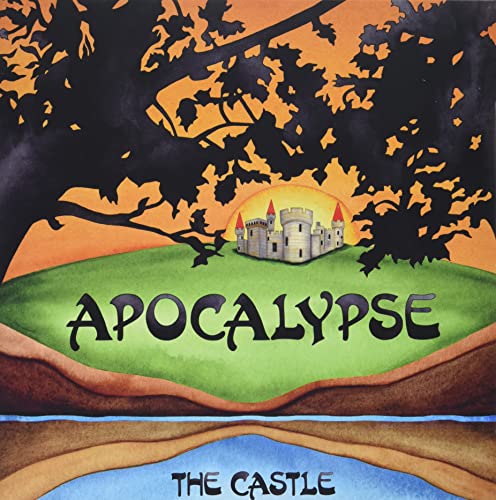 Vinyl album cover: painted castle silhouette against an orange sunset.