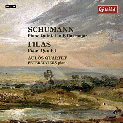 CD cover featuring a landscape painting and composer names Schumann & Filas.