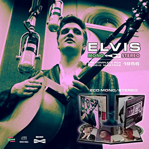 Elvis Presley album cover featuring a young Elvis with vintage microphones.
