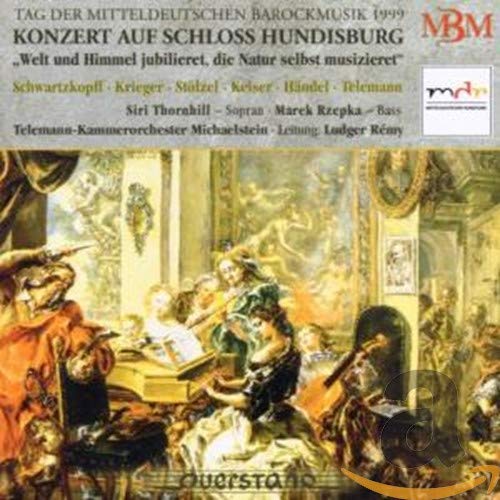 CD cover depicting a Baroque-era musical ensemble performing indoors.