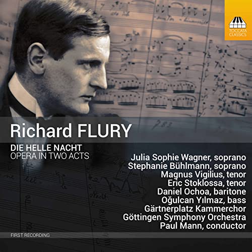 CD cover for "Die helle Nacht" featuring portrait of Richard Flury.