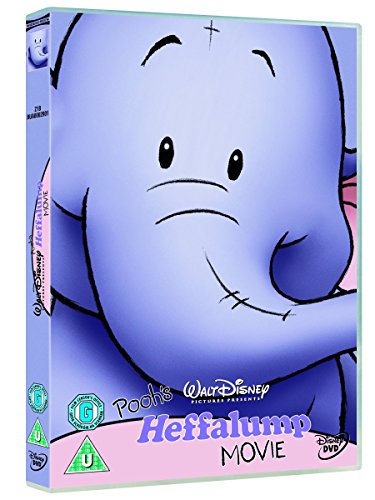 DVD cover for "Pooh's Heffalump Movie" featuring a purple Heffalump face.