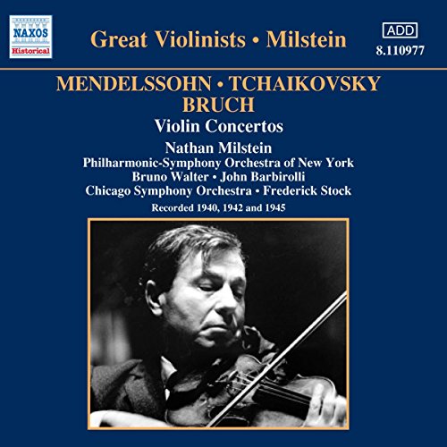 "Blue CD cover with violinist photo and composer names in white and yellow text."