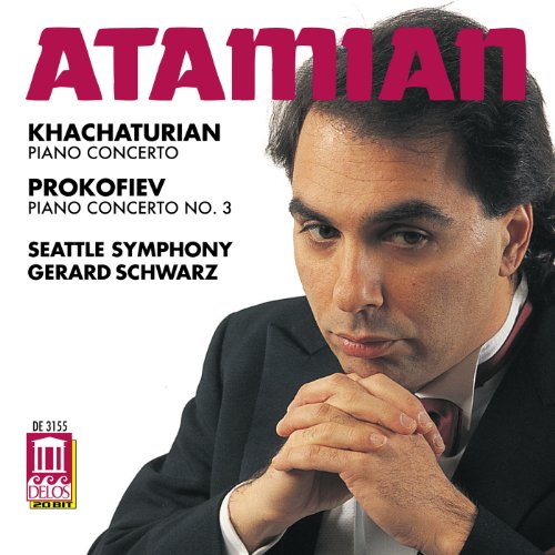 CD cover featuring pianist Dickran Atamian and composers Khachaturian, Prokofiev.