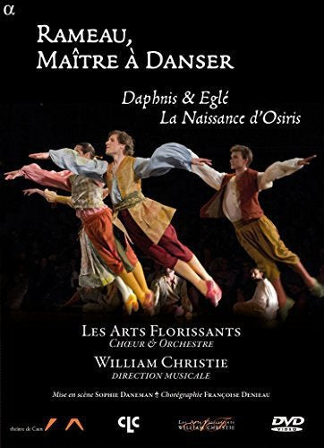 "DVD cover featuring dancers in 18th-century attire leaping against a black background."