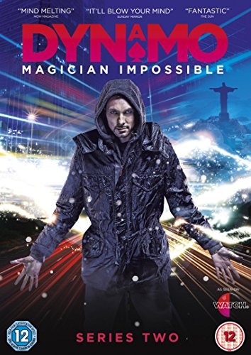"Dynamo Magician Impossible Series 2 DVD cover featuring a man in a hooded jacket."