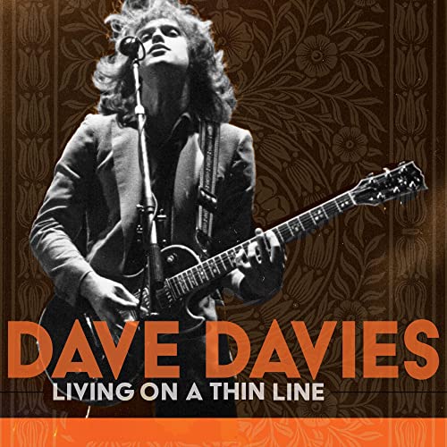 Dave Davies album cover, black and white photo of a guitarist.