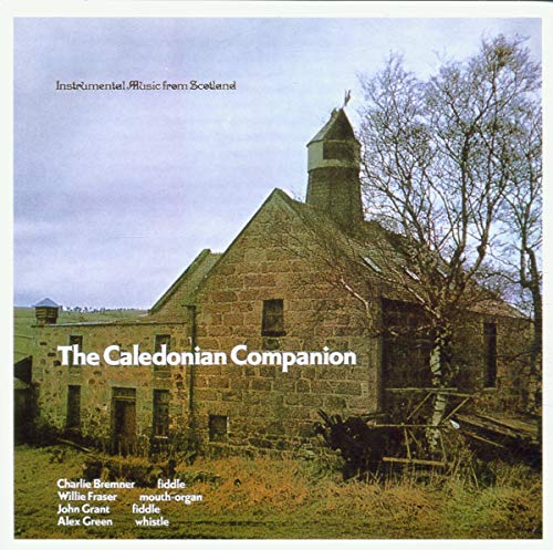 CD cover depicting a stone church with a steeple, Scottish landscape.