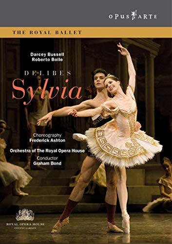 DVD cover for “Sylvia” featuring two ballet dancers in performance.
