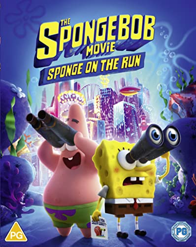 SpongeBob Movie: Sponge On The Run Blu-ray cover with SpongeBob and Patrick.