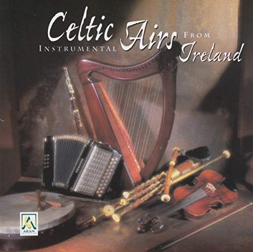 CD cover featuring Irish instruments: harp, flute, accordion, and violin.